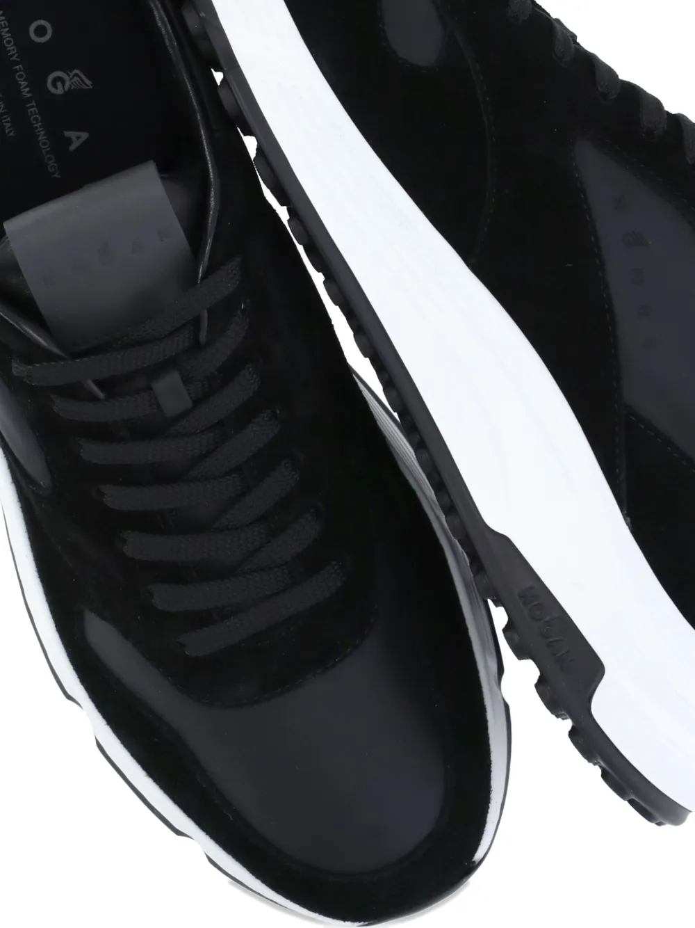 Hogan leather suede sneakers Black