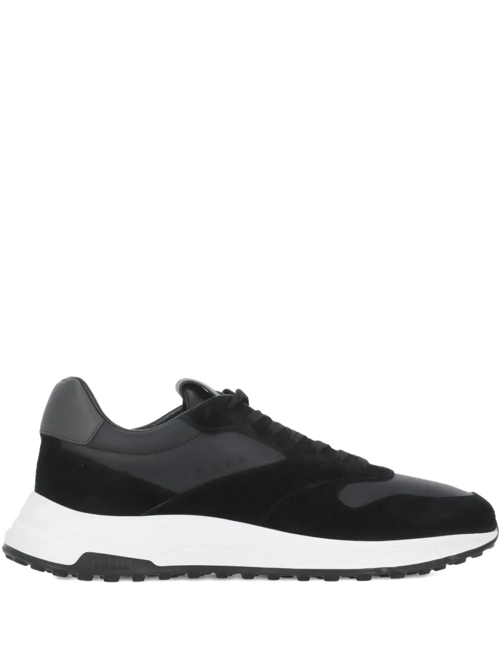 Hogan leather suede sneakers Black