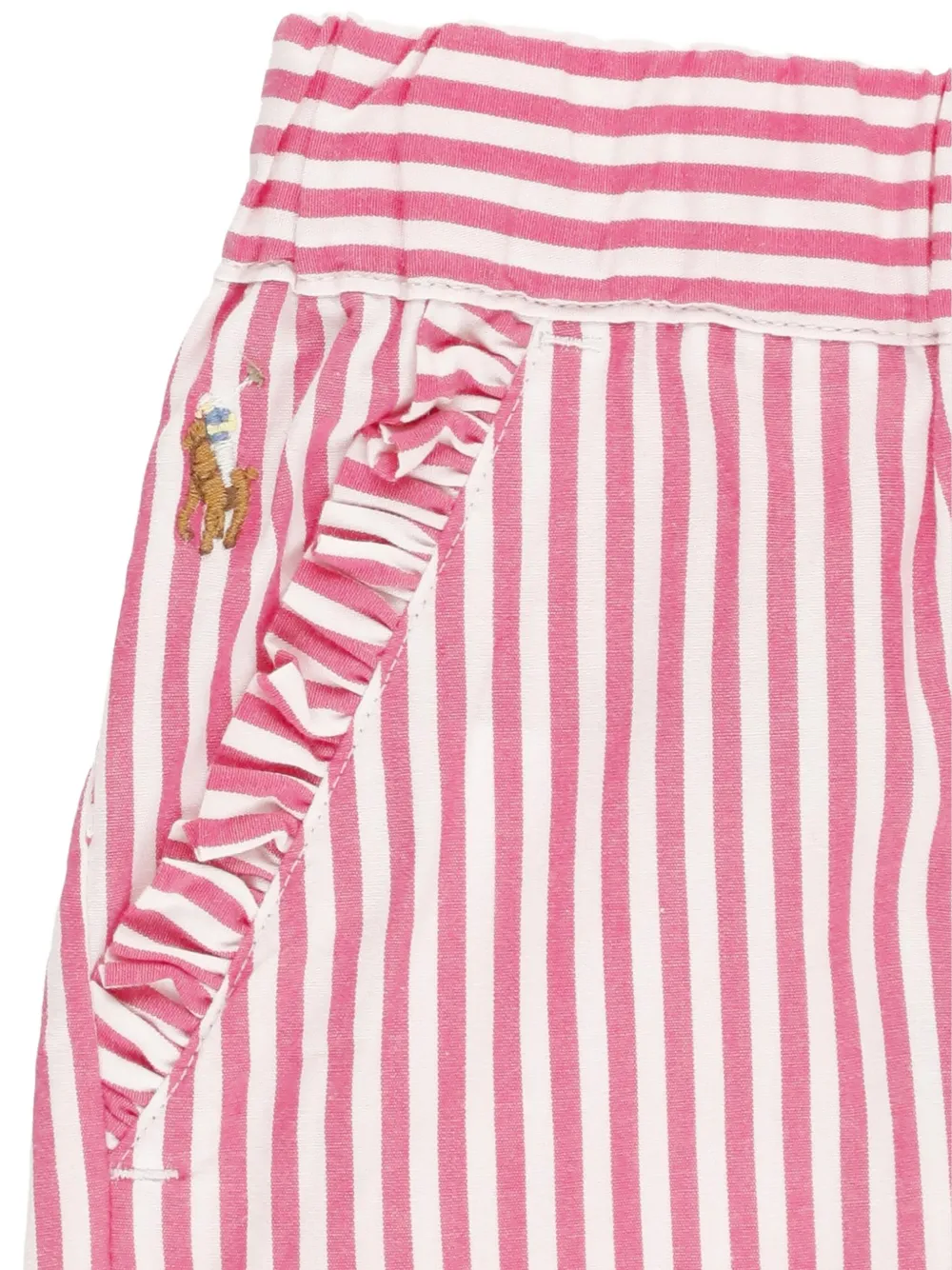 POLO RALPH LAUREN KIDS Gestreepte shorts Wit