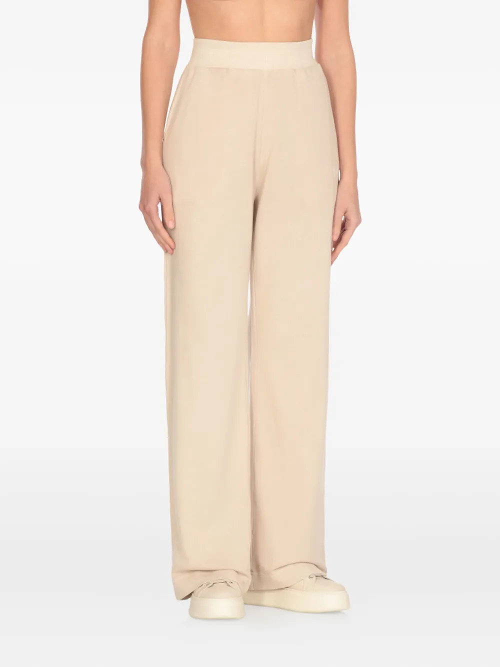 Woolrich embroidered-logo elasticated-waist trousers - Beige