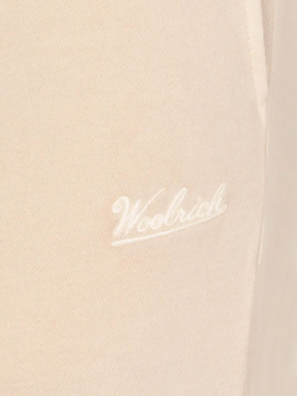 Woolrich Broek met geborduurd logo en elastische taille Beige