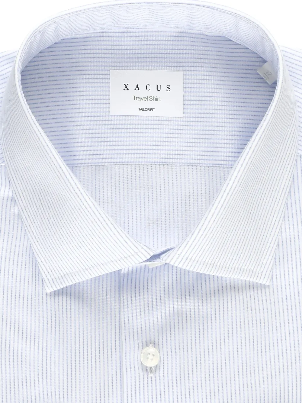 Xacus striped cotton shirt - Blauw
