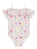 MC2 Saint Barth Kids ruffled star-print swimsuit - Pink