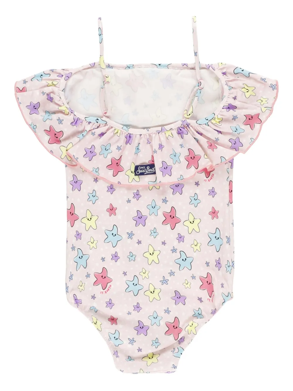 Mc2 Saint Barth Ruffled Star-print Swimsuit In Multi