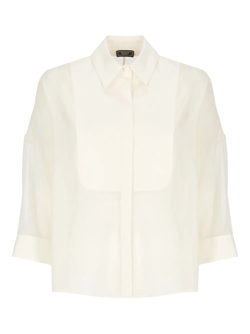 Peserico Doorzichtige blouse met knopen Beige