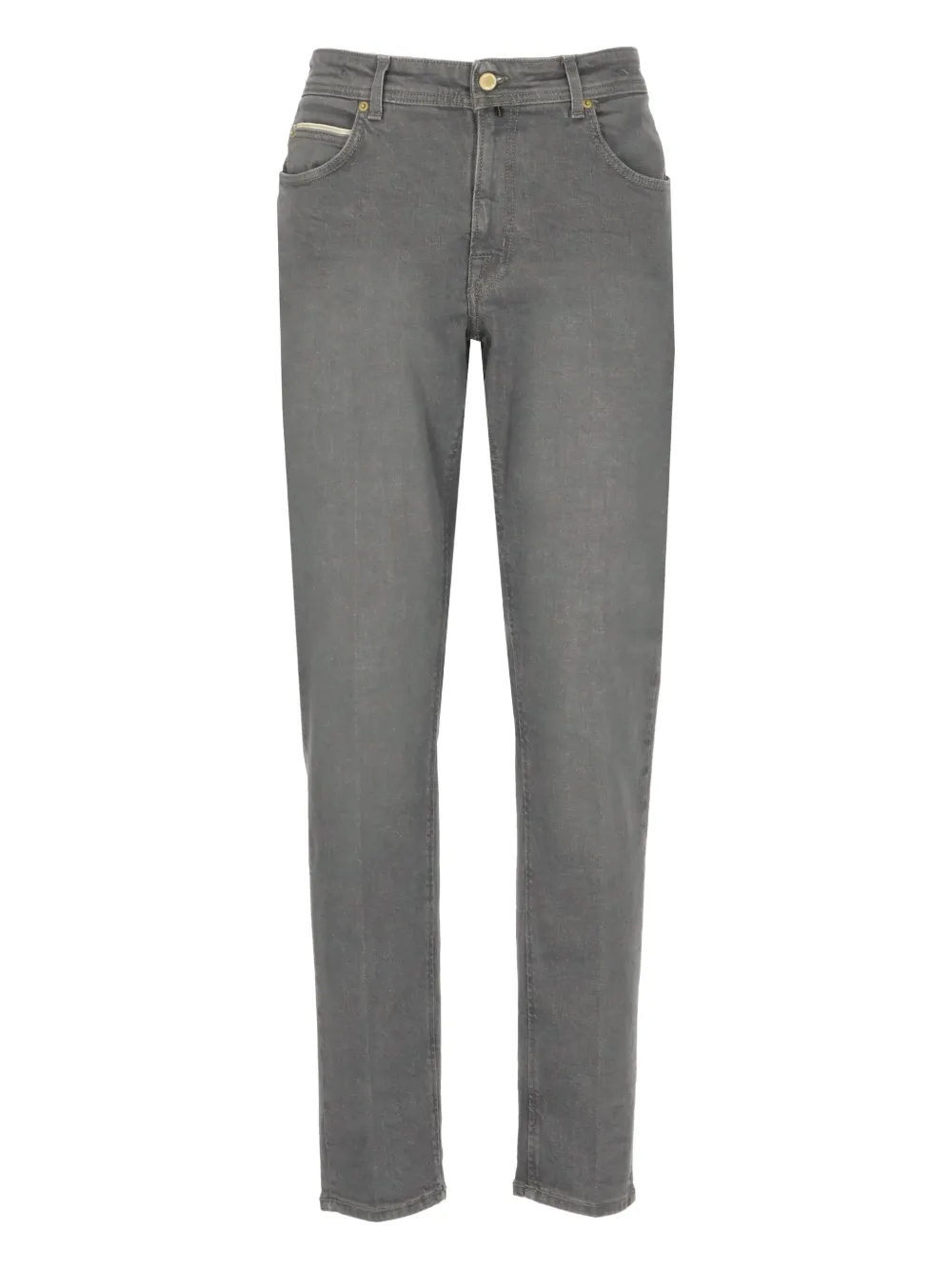 five-pocket zip-fly trousers