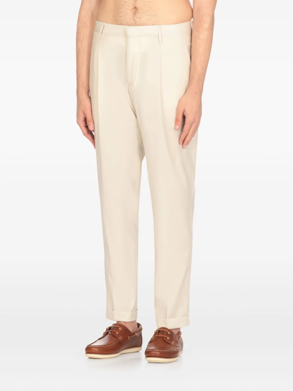 Briglia 1949 pleated virgin wool trousers - Beige