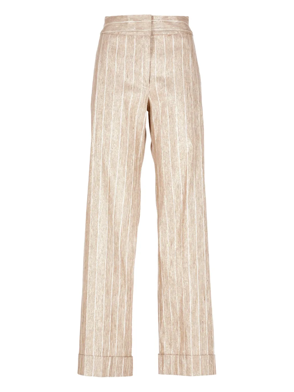D.Exterior Gestreepte straight broek Goud