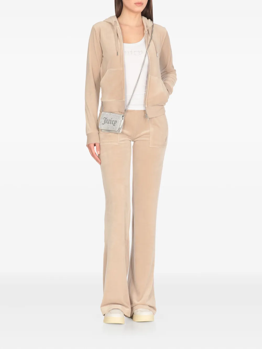Juicy Couture hooded zip-front sweatshirt - Beige