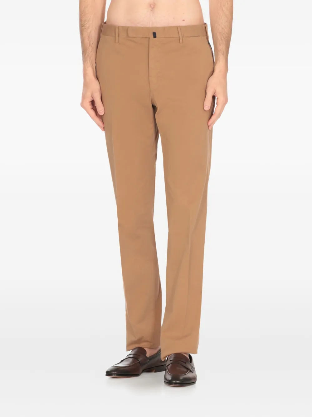 Incotex welt-pocket cotton trousers - Bruin