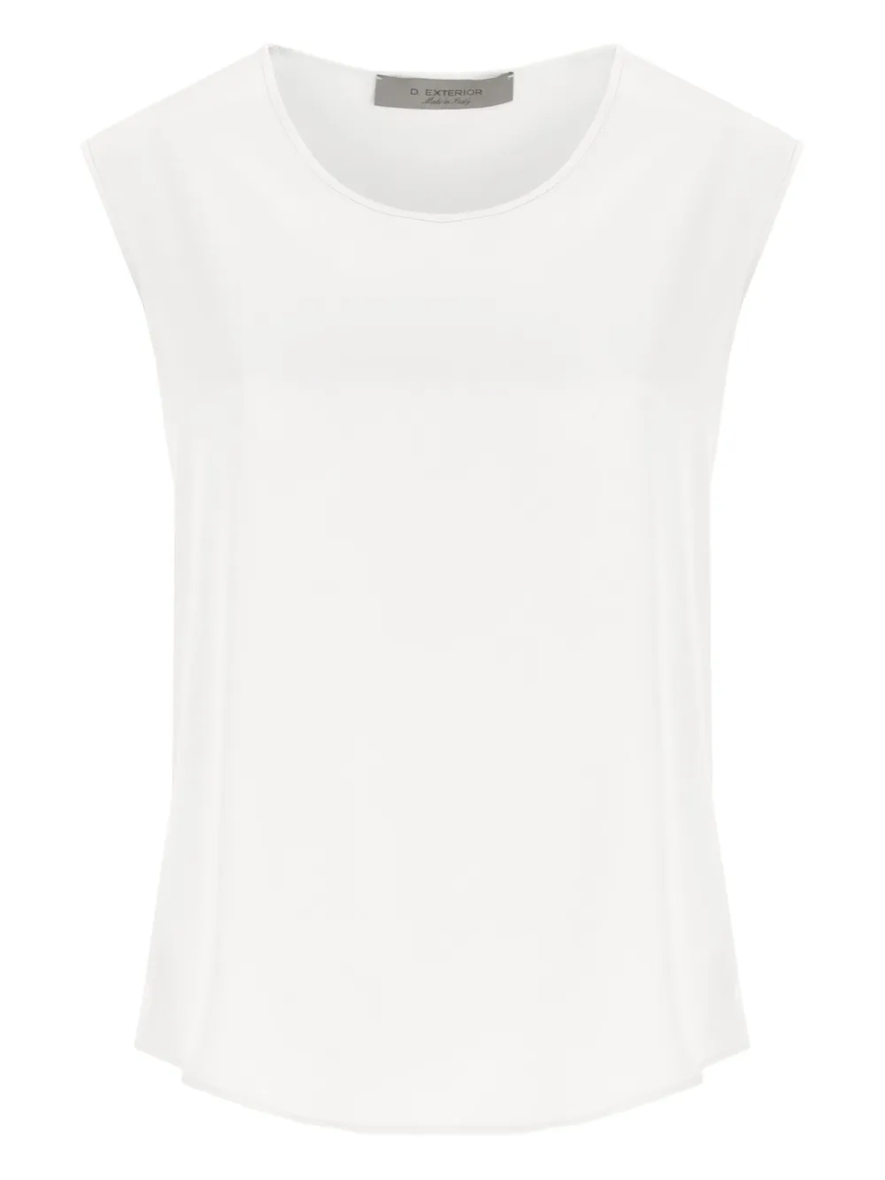 satin crew-neck top