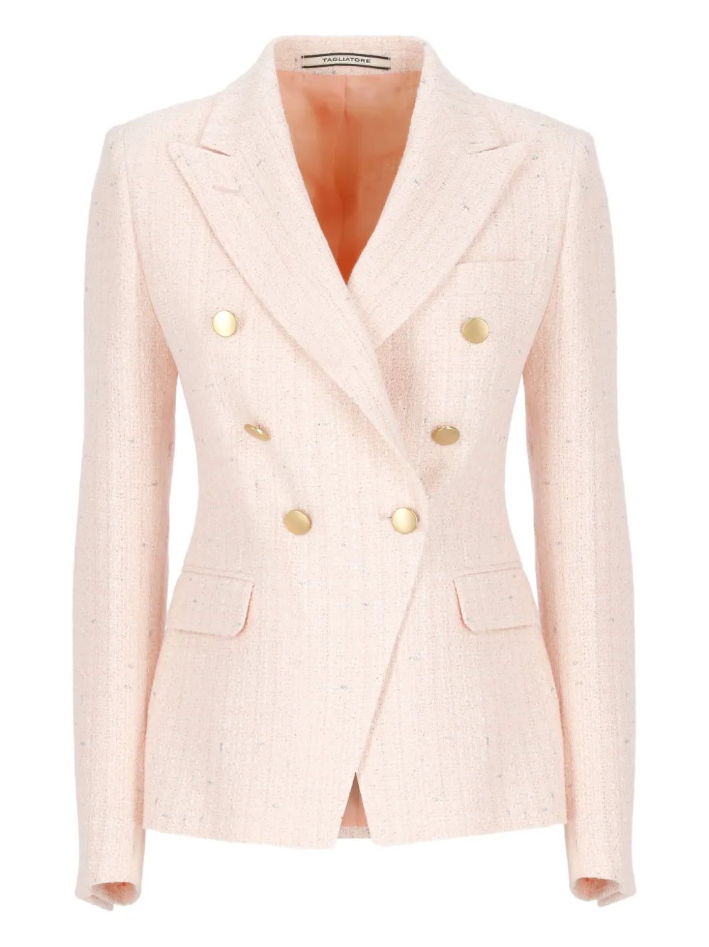 Tagliatore peak-lapel double-breasted blazer Roze