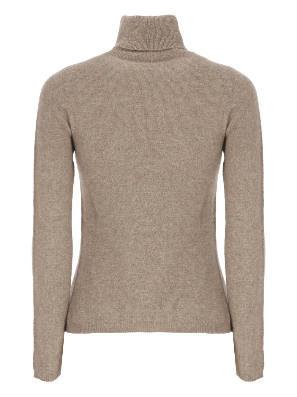 Vanisé Cashmere Turtleneck Sweater Long Sleeves Ribbed In Neutral