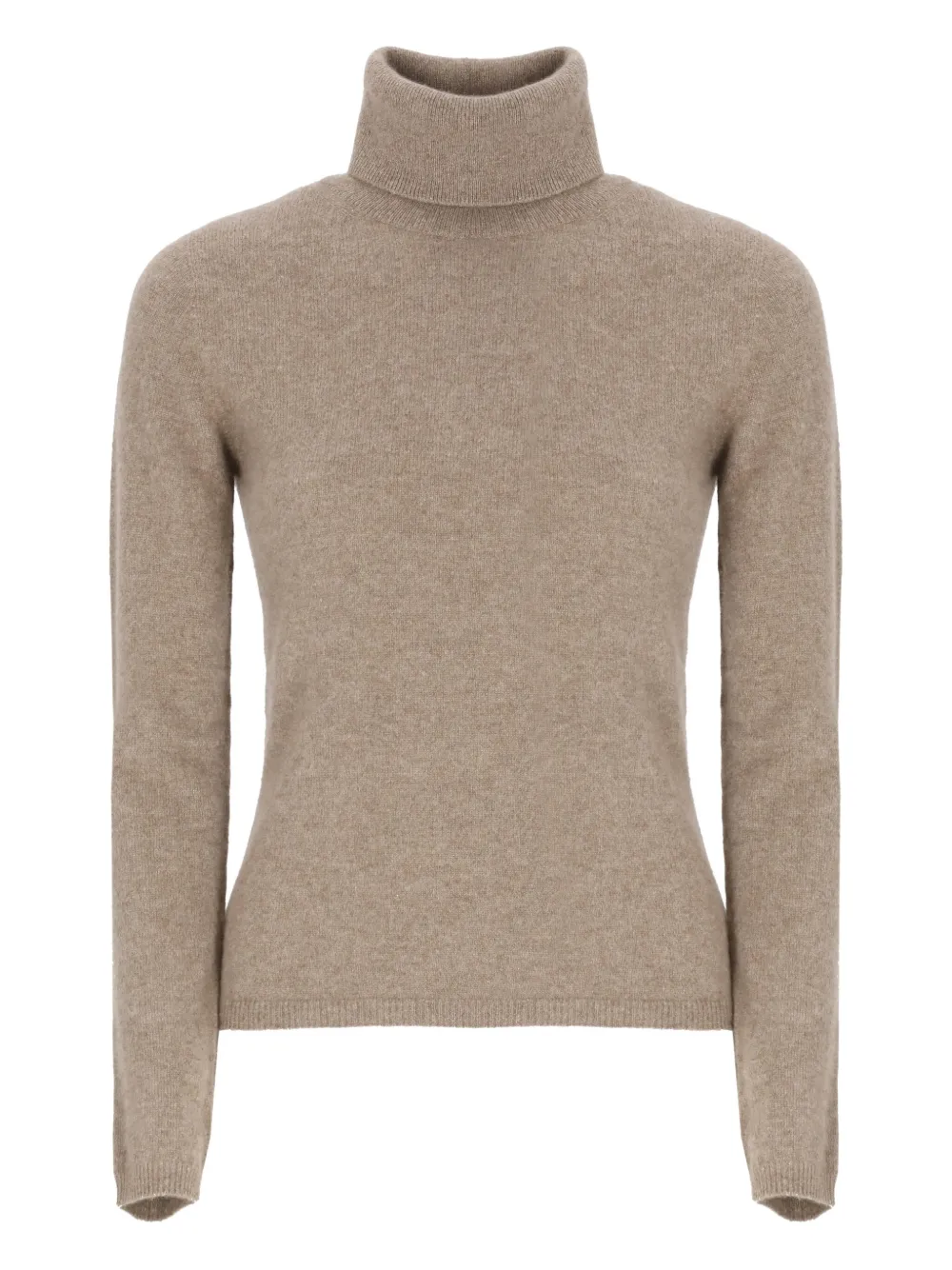 Vanisé Cashmere Turtleneck Sweater Long Sleeves Ribbed In Neutral