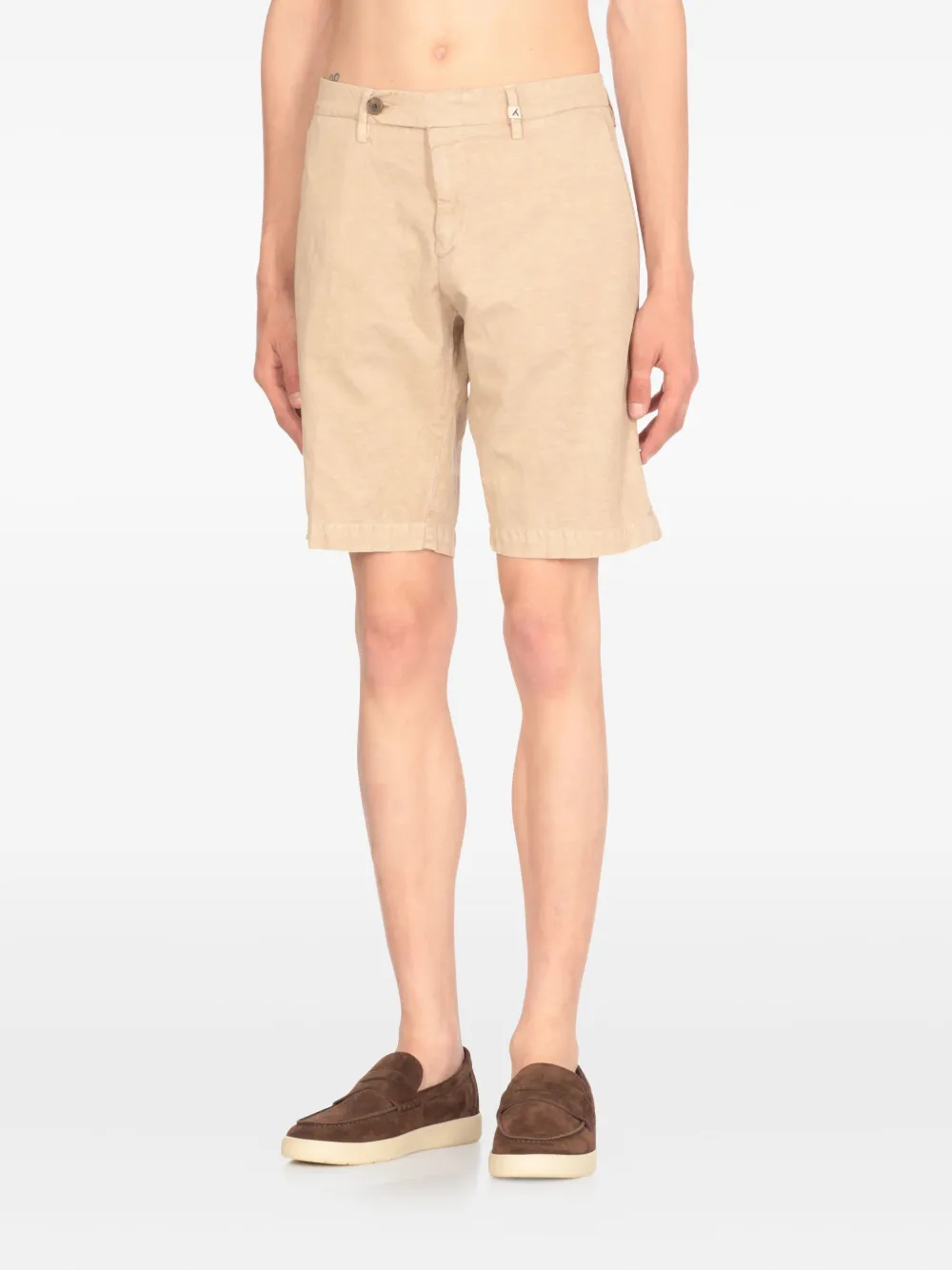 Myths logo-detail shorts - Beige