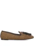 Brunello Cucinelli Monili woven tassel loafers - Brown