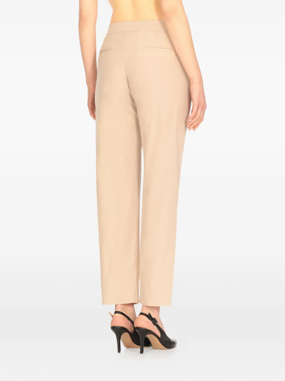 PT Torino Broek met trekkoordtaille Beige
