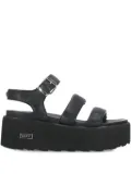 Cult buckle-fastening platform sandals - Black