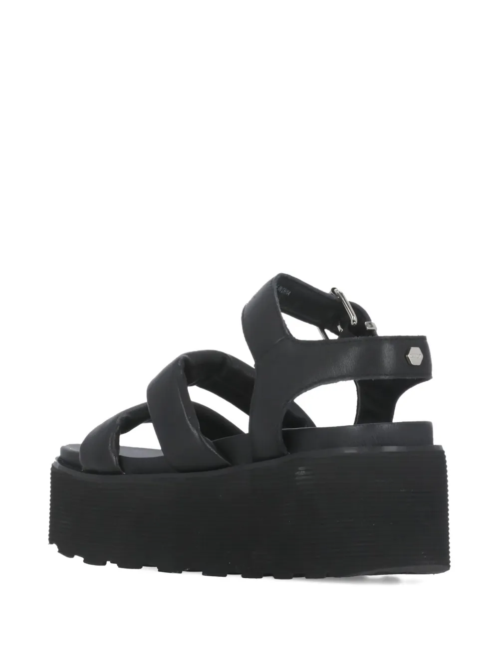 Cult Buckle-fastening Platform Sandals In Black