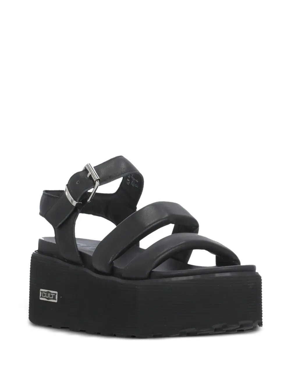 Cult buckle-fastening platform sandals Black