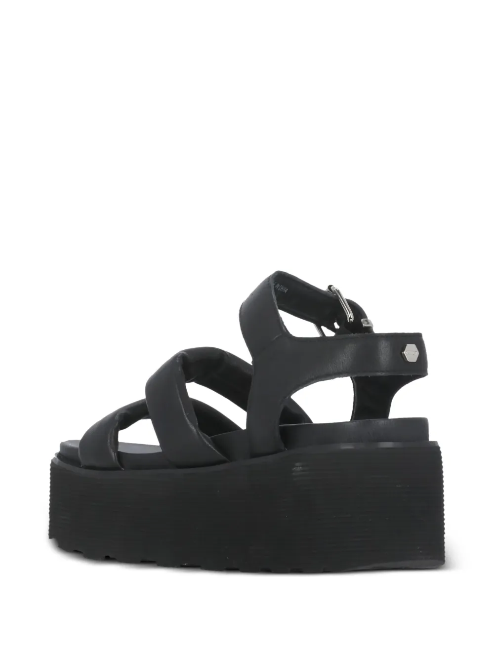 Cult buckle-fastening platform sandals Black