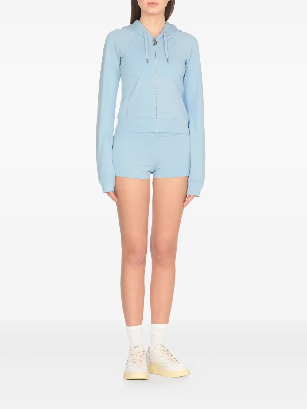Juicy Couture rhinestone-embellished zip-up hoodie - Blauw
