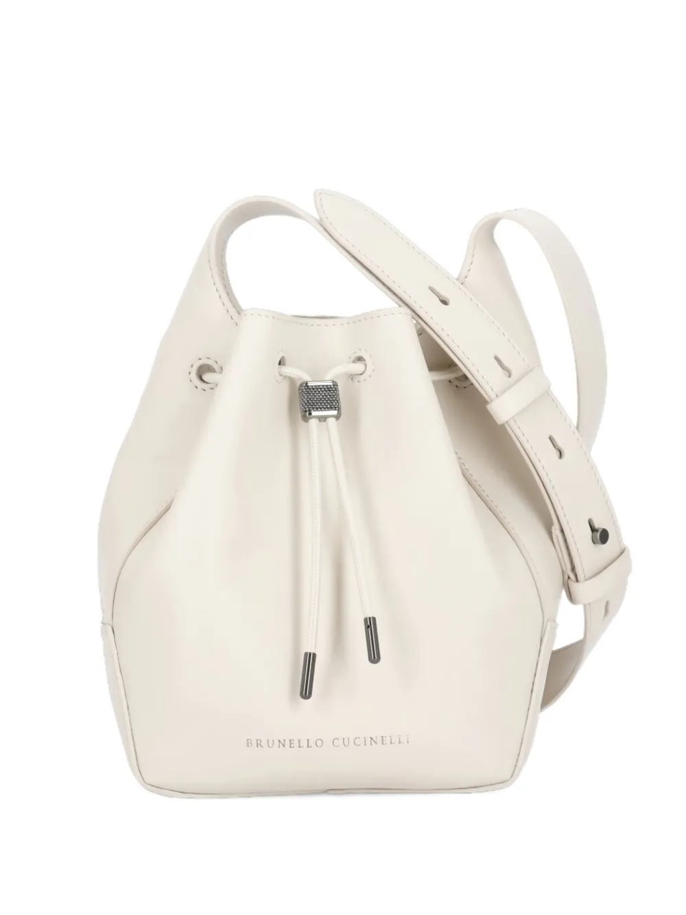 Brunello Cucinelli Mellow drawstring bucket bag Beige