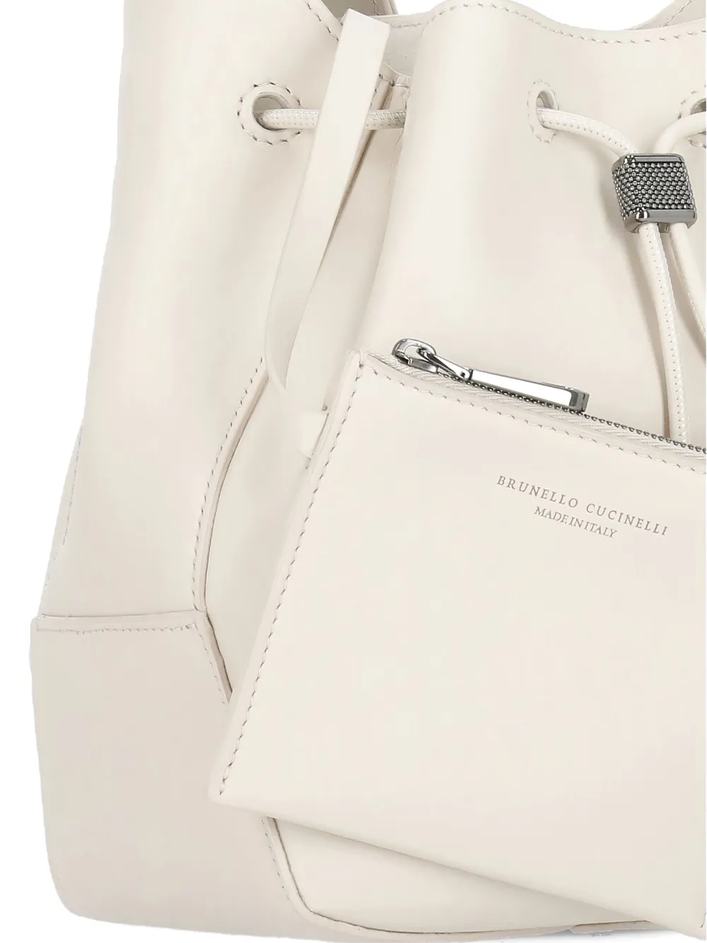 Brunello Cucinelli Mellow bucket-tas met trekkoord Beige