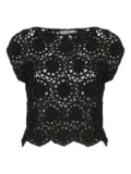 Antonelli sequin-embellished crochet top - Black