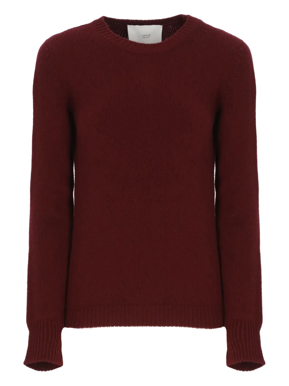 Vanisé Cashmere Sweater With Crew Neckline And Long Sleeves In Red