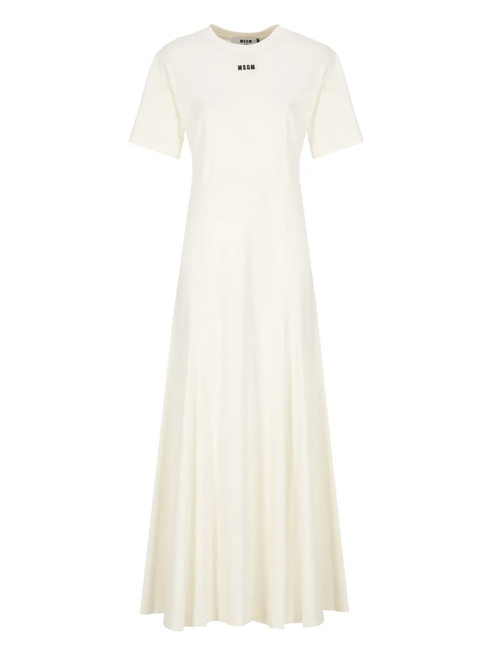 embroidered-logo maxi dress
