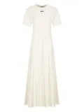 MSGM embroidered-logo maxi dress - White