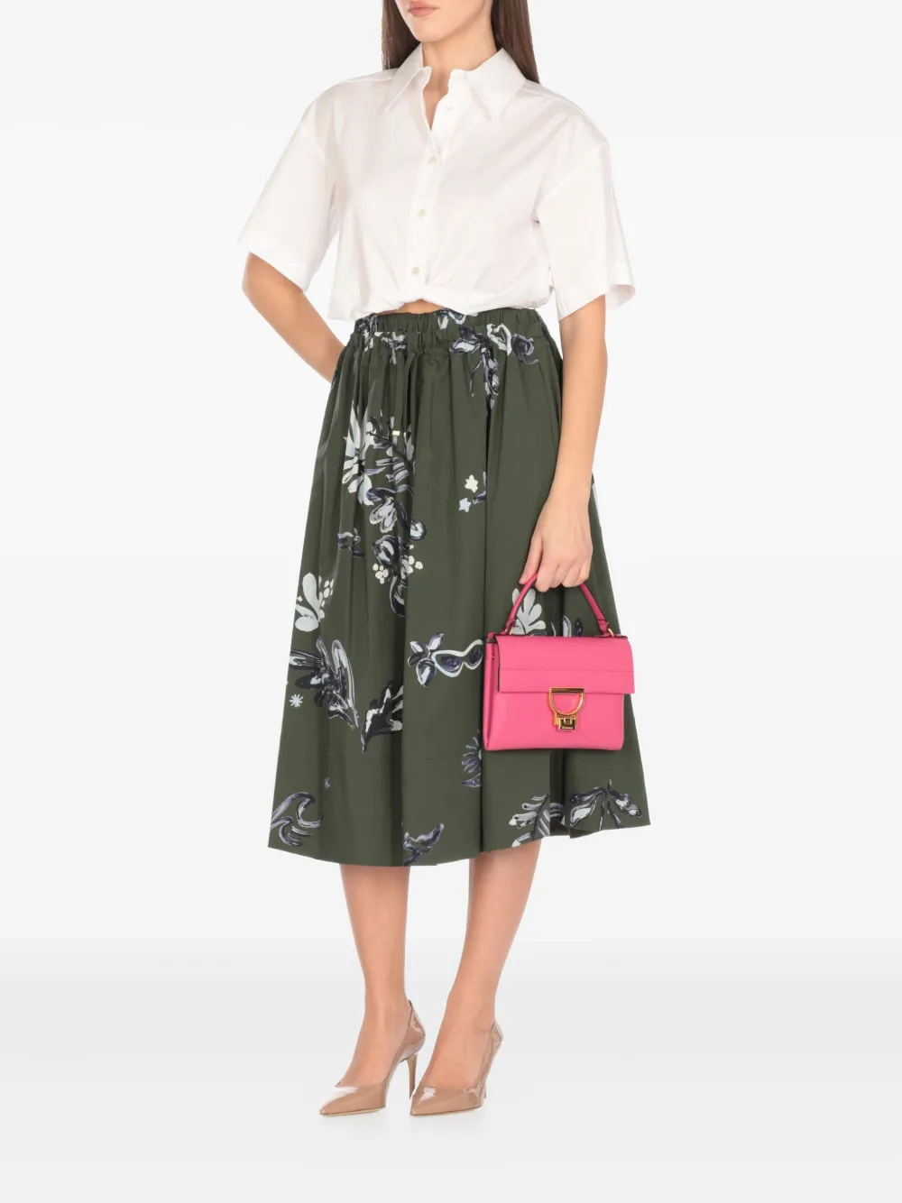 Coccinelle Arlettis leather tote bag - Roze