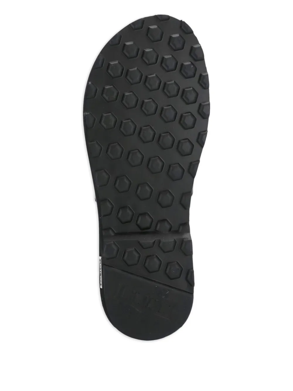 Cult leather zip-fastening sandals Black