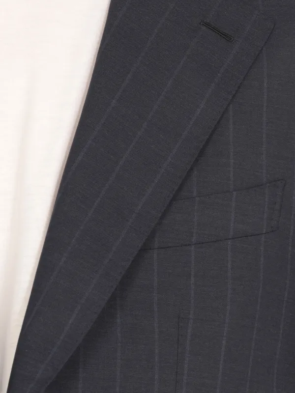 CARUSO ストライプスーツ ネイビー Caruso ストライプ スーツ | ブルー | FARFETCH JP