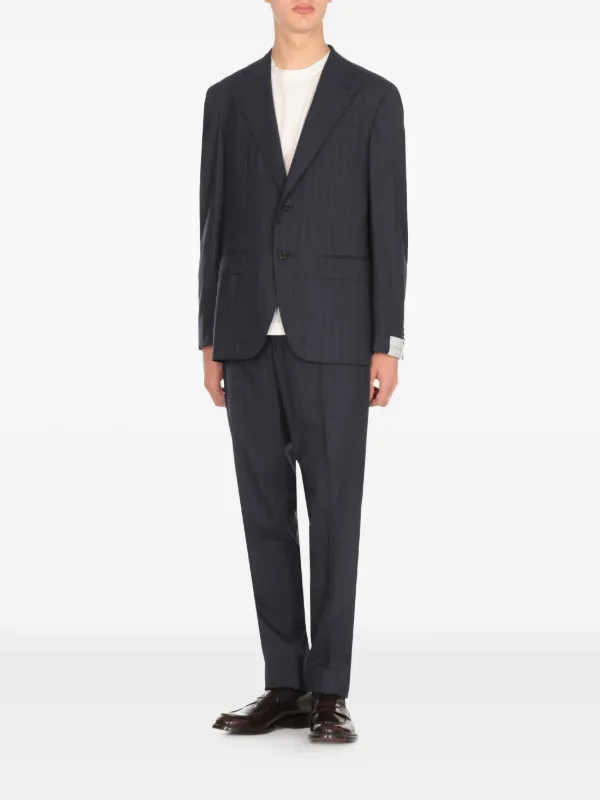 CARUSO ストライプスーツ ネイビー Caruso ストライプ スーツ | ブルー | FARFETCH JP