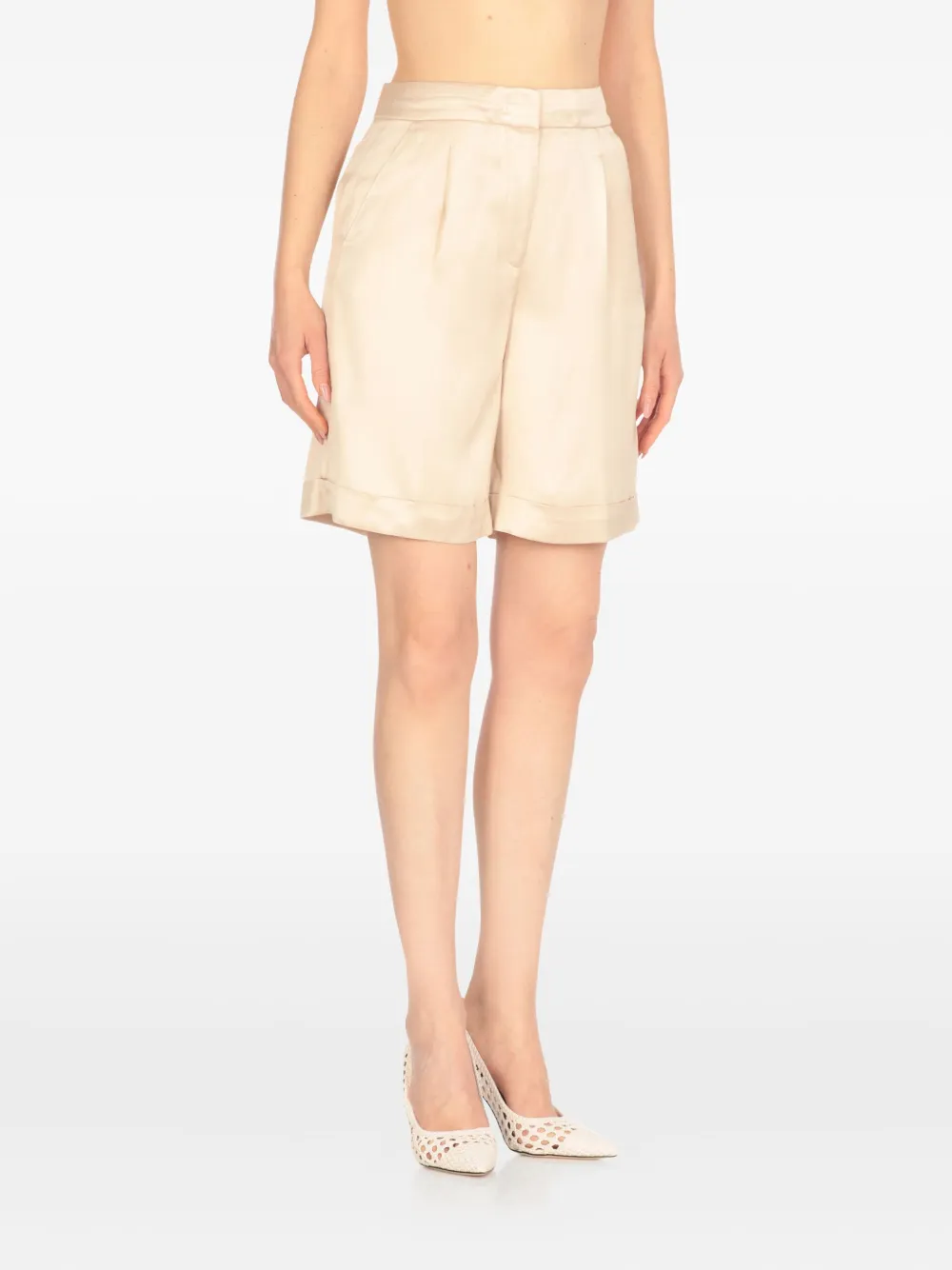 Peserico pleated pocket shorts - Beige