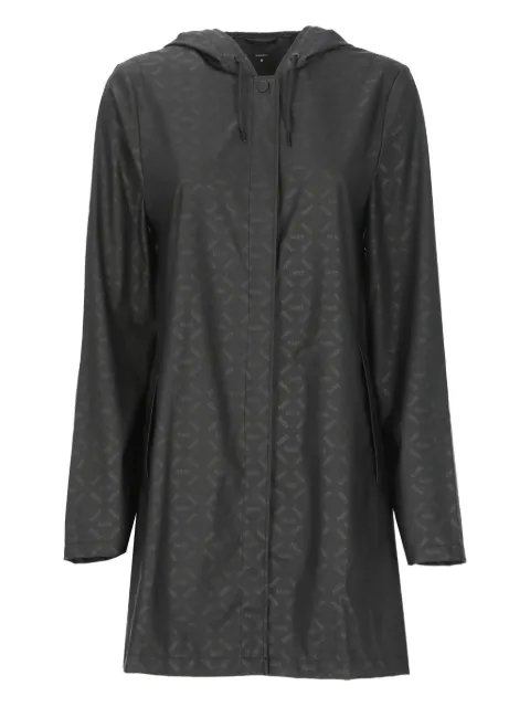 Rains logo-print hooded raincoat