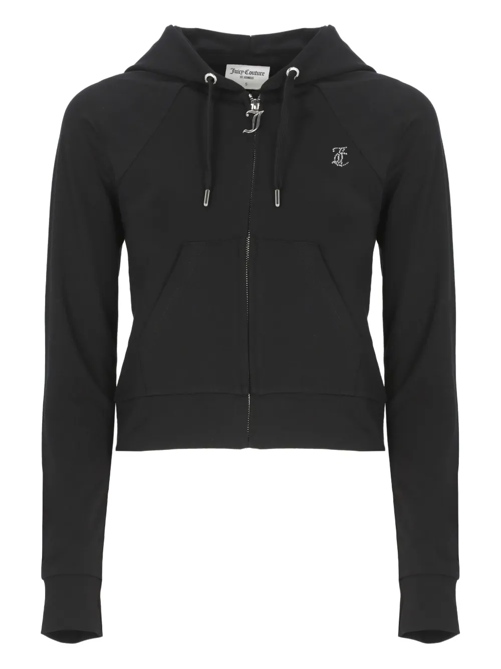 logo-detail zip-up hoodie