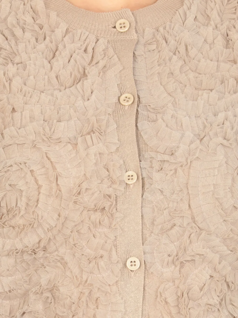 Fabiana Filippi Vest met ruches Beige