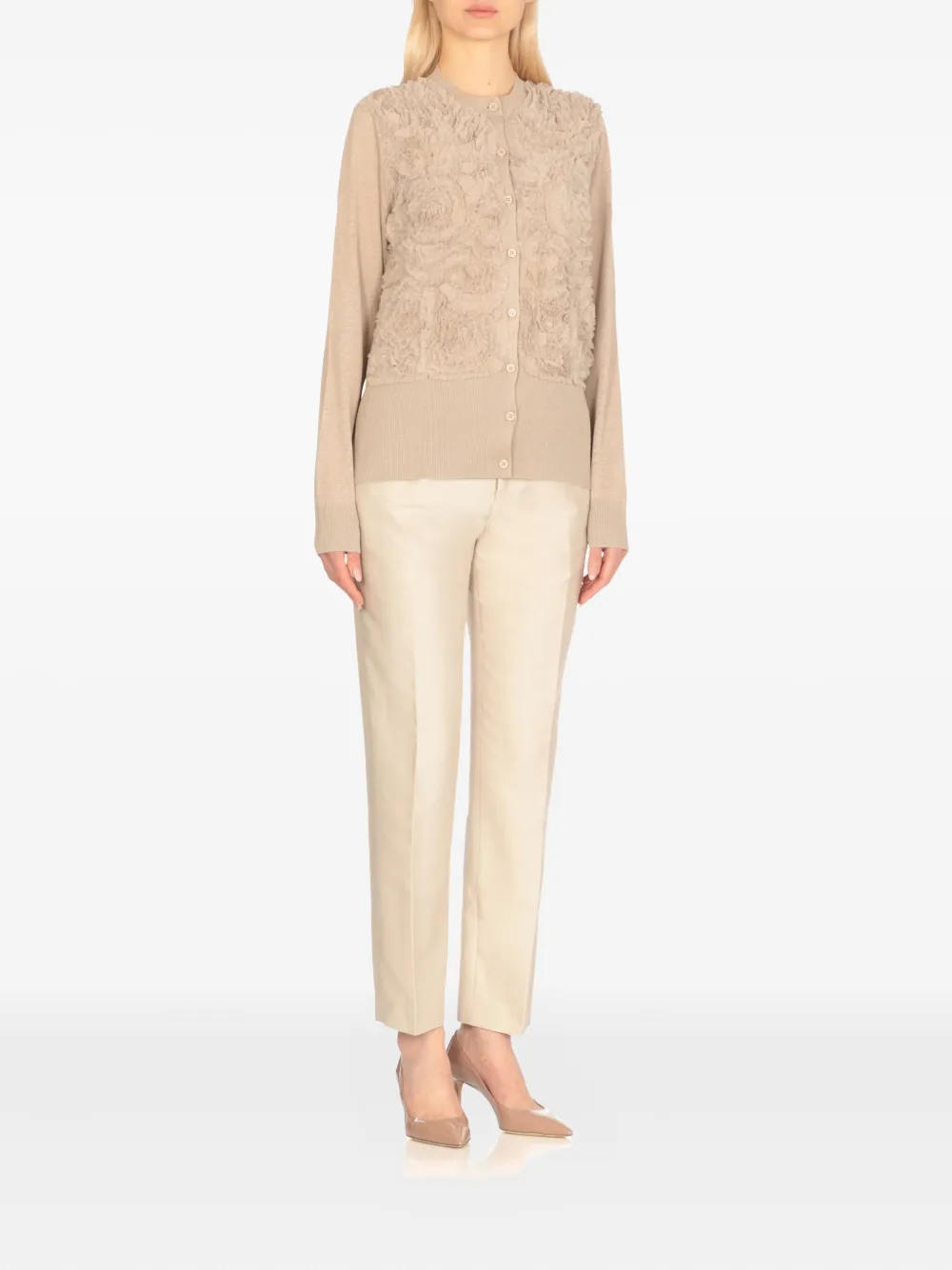 Fabiana Filippi Vest met ruches Beige