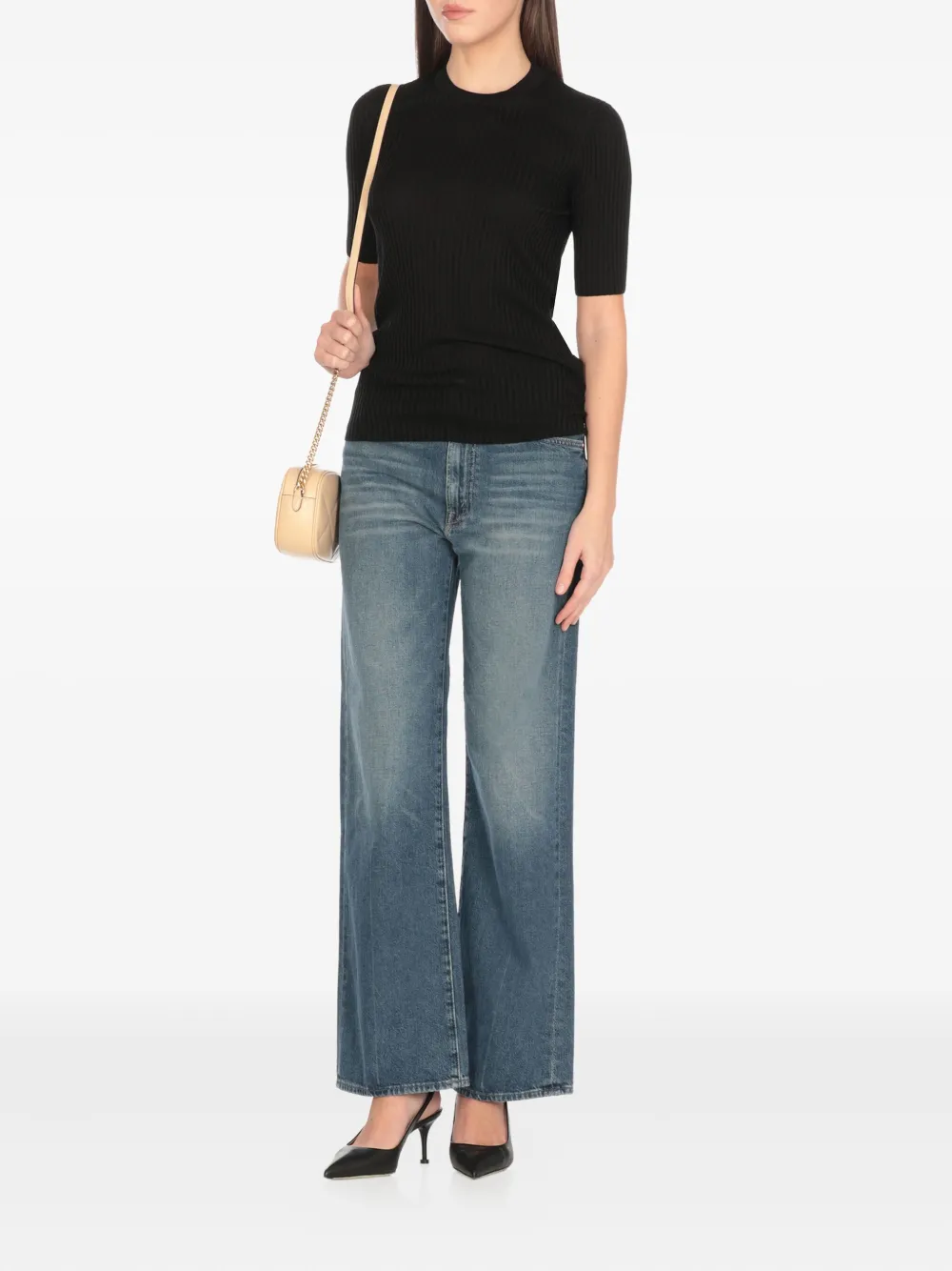 MOTHER logo-tag jeans - Blauw