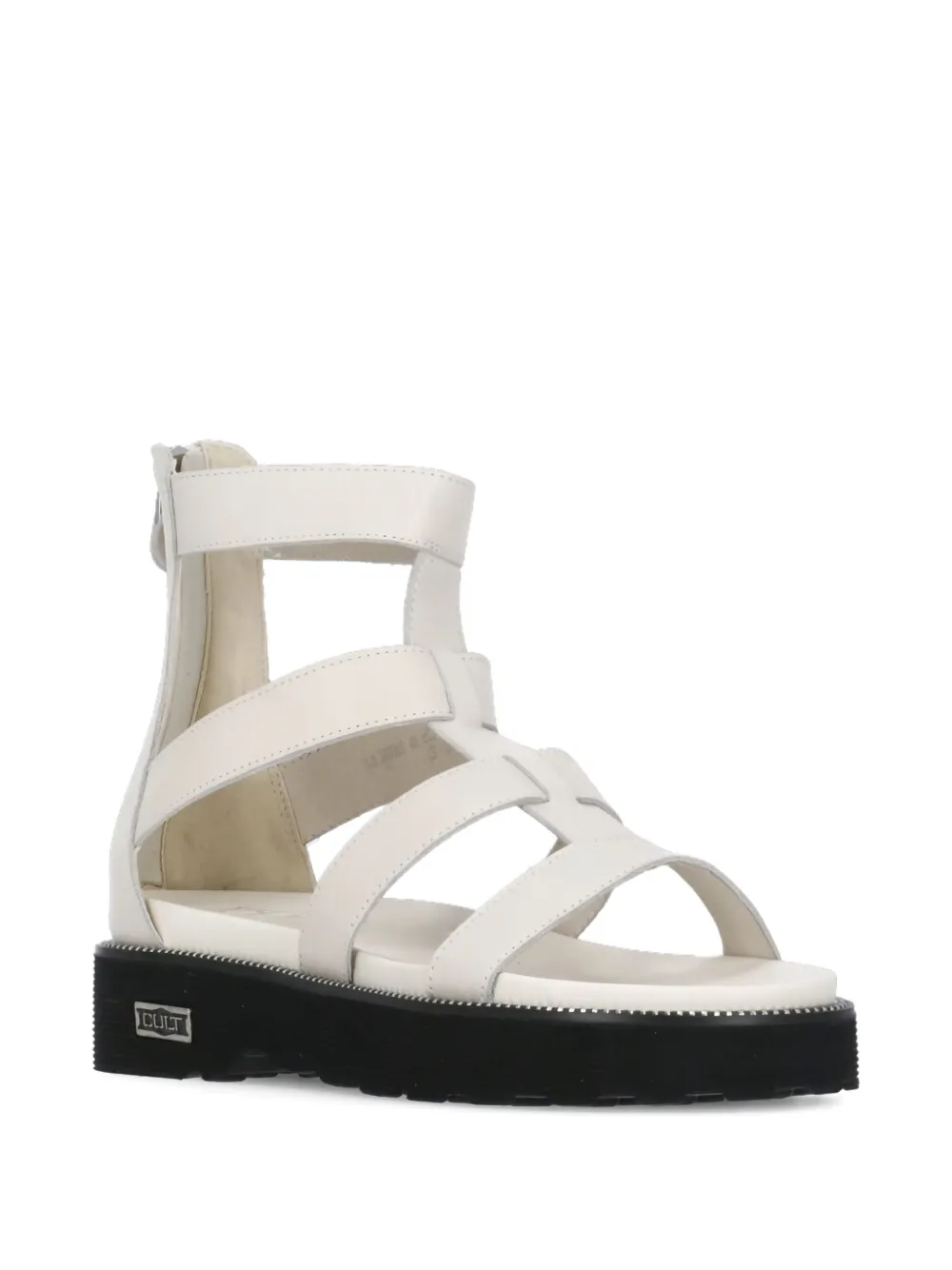 Cult zip-fastening sandals Neutrals