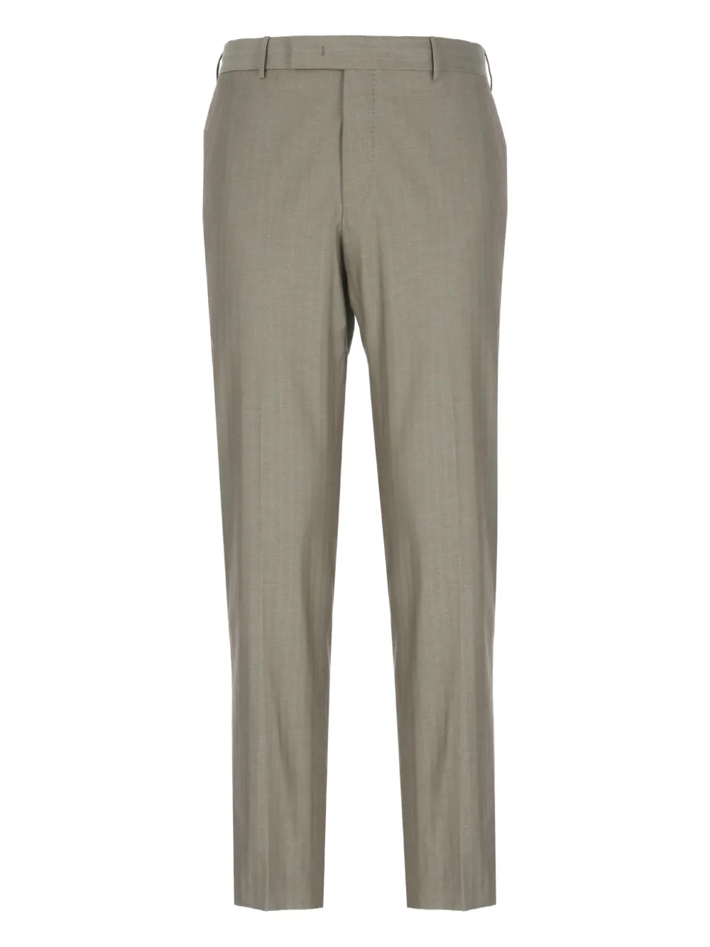 herringbone-weave trousers