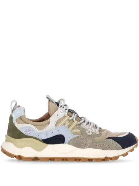 FLOWER MOUNTAIN Yamano 3 leather-panelled lace-up sneakers 