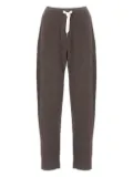 Brunello Cucinelli ribbed drawstring track pants - Brown