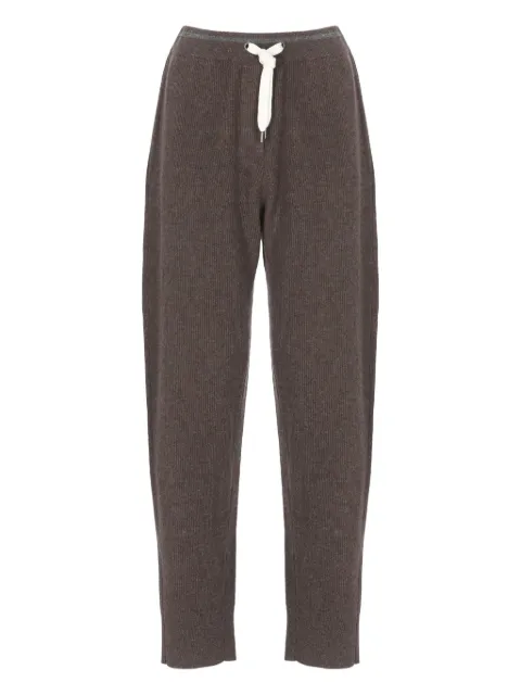 Brunello Cucinelli ribbed drawstring track pants