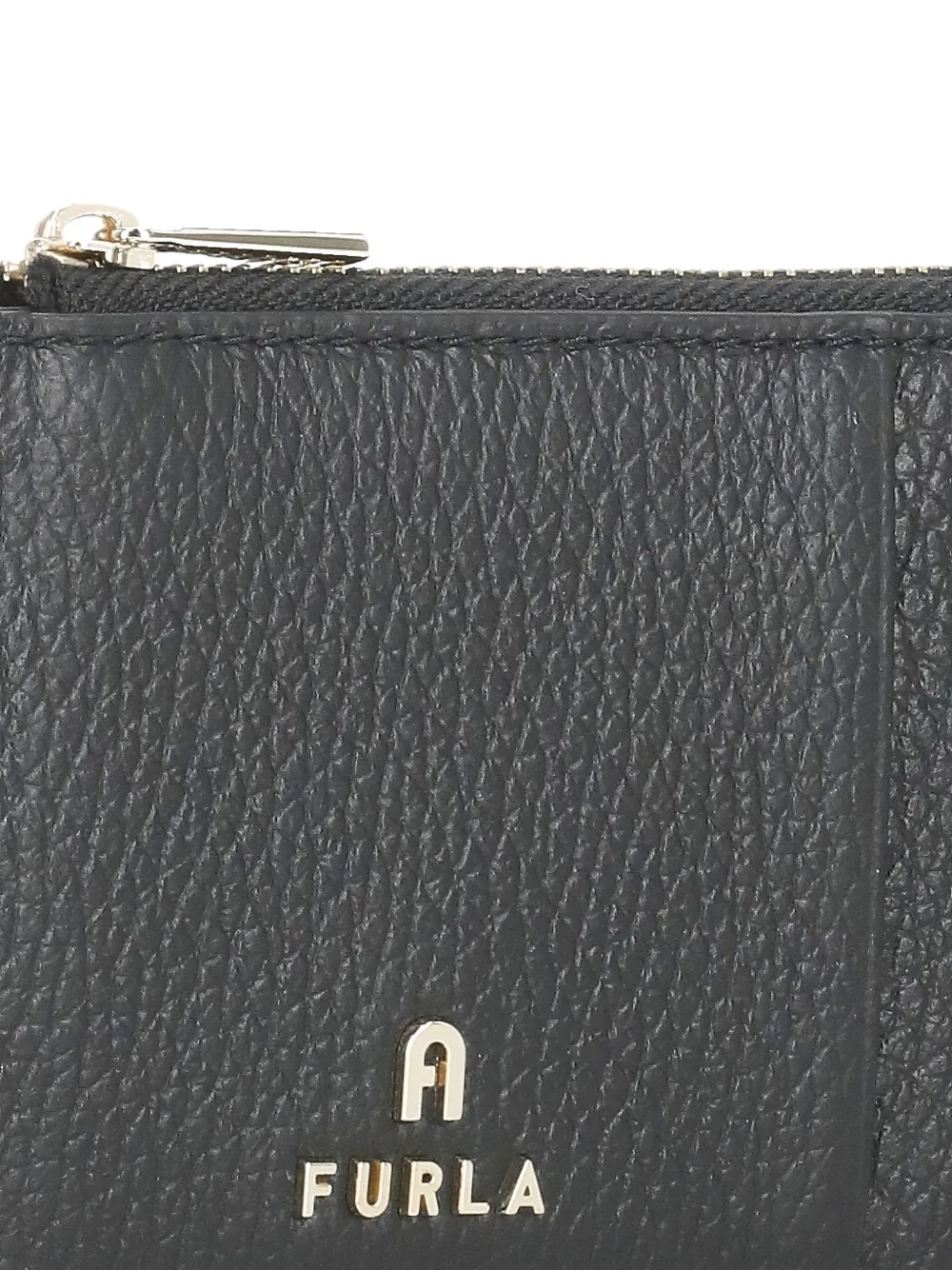 Furla Pasjeshouder van bewerkt leer met rits Zwart