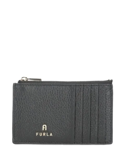 Furla pebbled-leather zip card holder