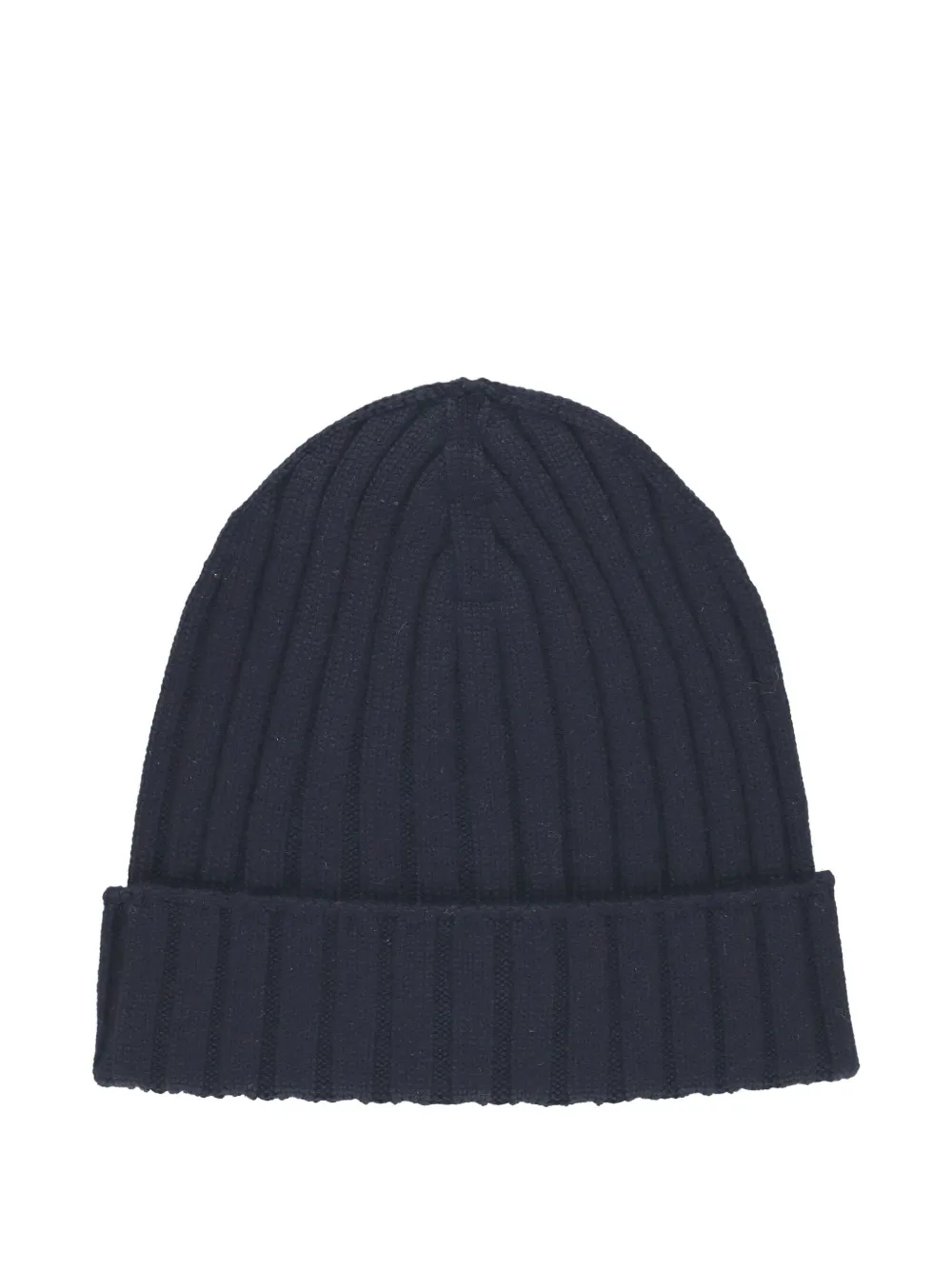 Moncler Enfant Ribgebreide muts met logo Zwart
